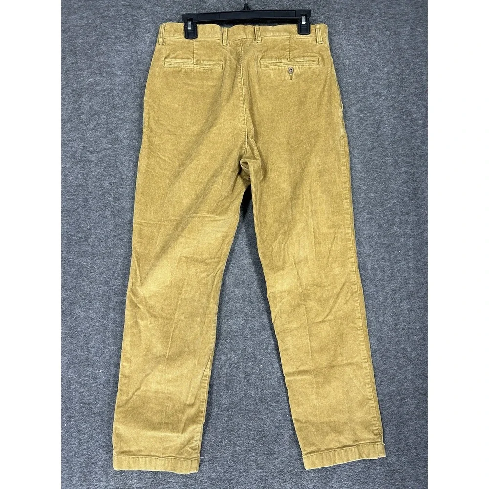 J Crew Oarsman Pants Mens 31x30 Brown Corduroy Broken In Straight Pinwale